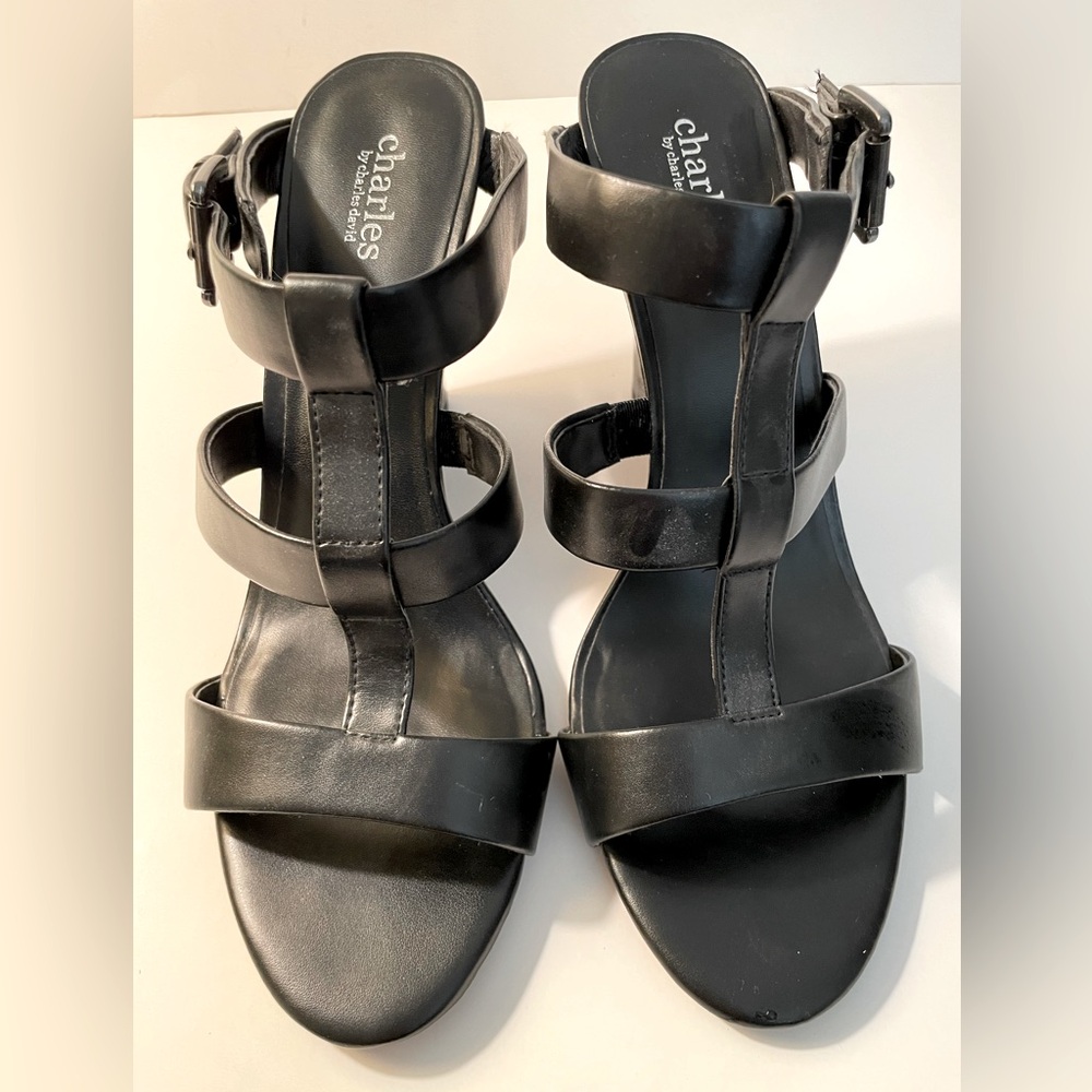 Charles by Charles David Black Sandals Size 10